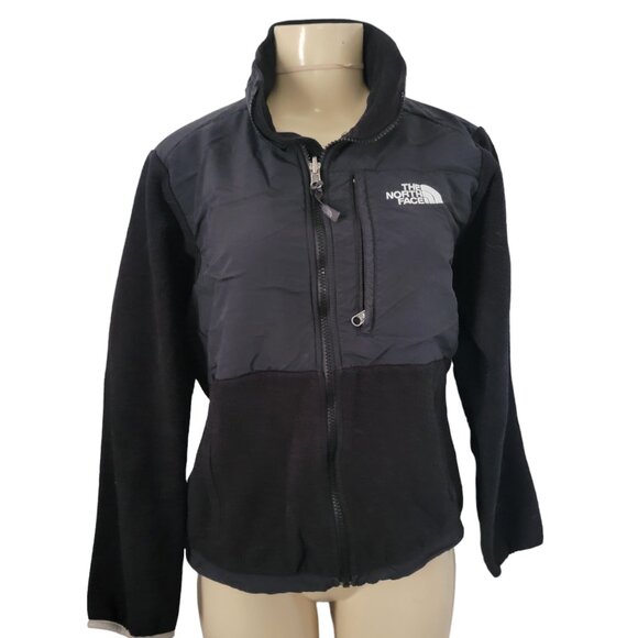 The North Face Jackets & Blazers - The North Face Polartec Fleece Hybrid Black Full Zip Jacket w Zip Chest Pocket